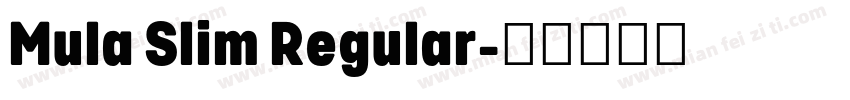 Mula Slim Regular字体转换